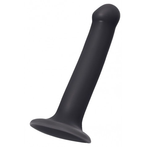 Черный фаллос на присоске Silicone Bendable Dildo M - 18 см.