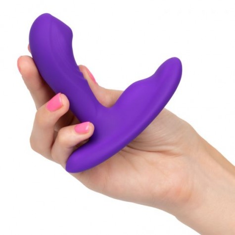 Фиолетовый вибромассажёр простаты Silicone Remote Pinpoint Pleaser