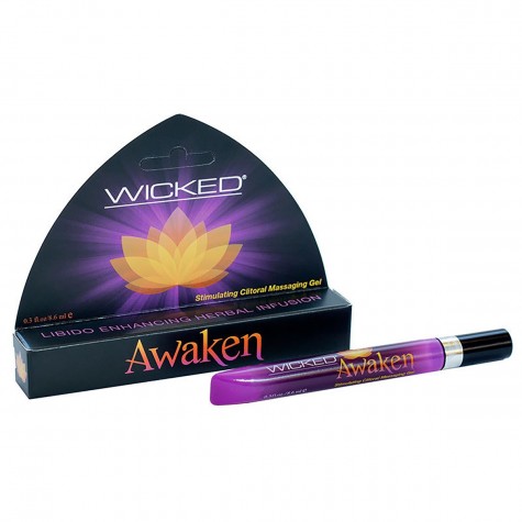 Возбуждающий массажный гель для клитора WICKED AWAKEN - 8,6 мл.